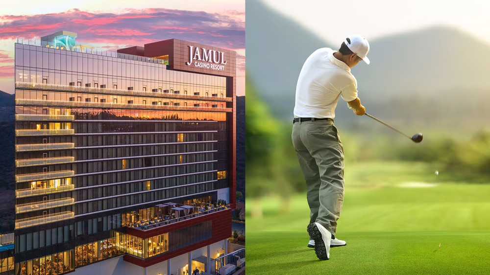 Jamul Casino Resort and a golfer