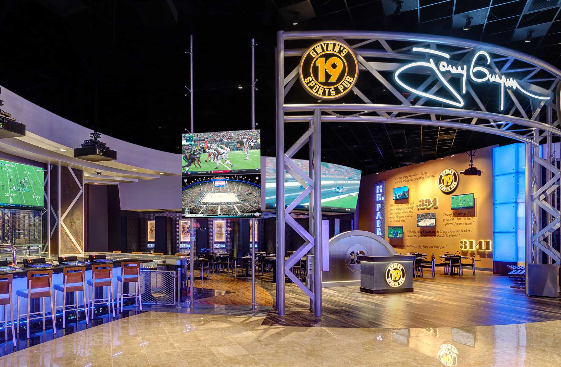 The front entrance of Tony Gwynn's.