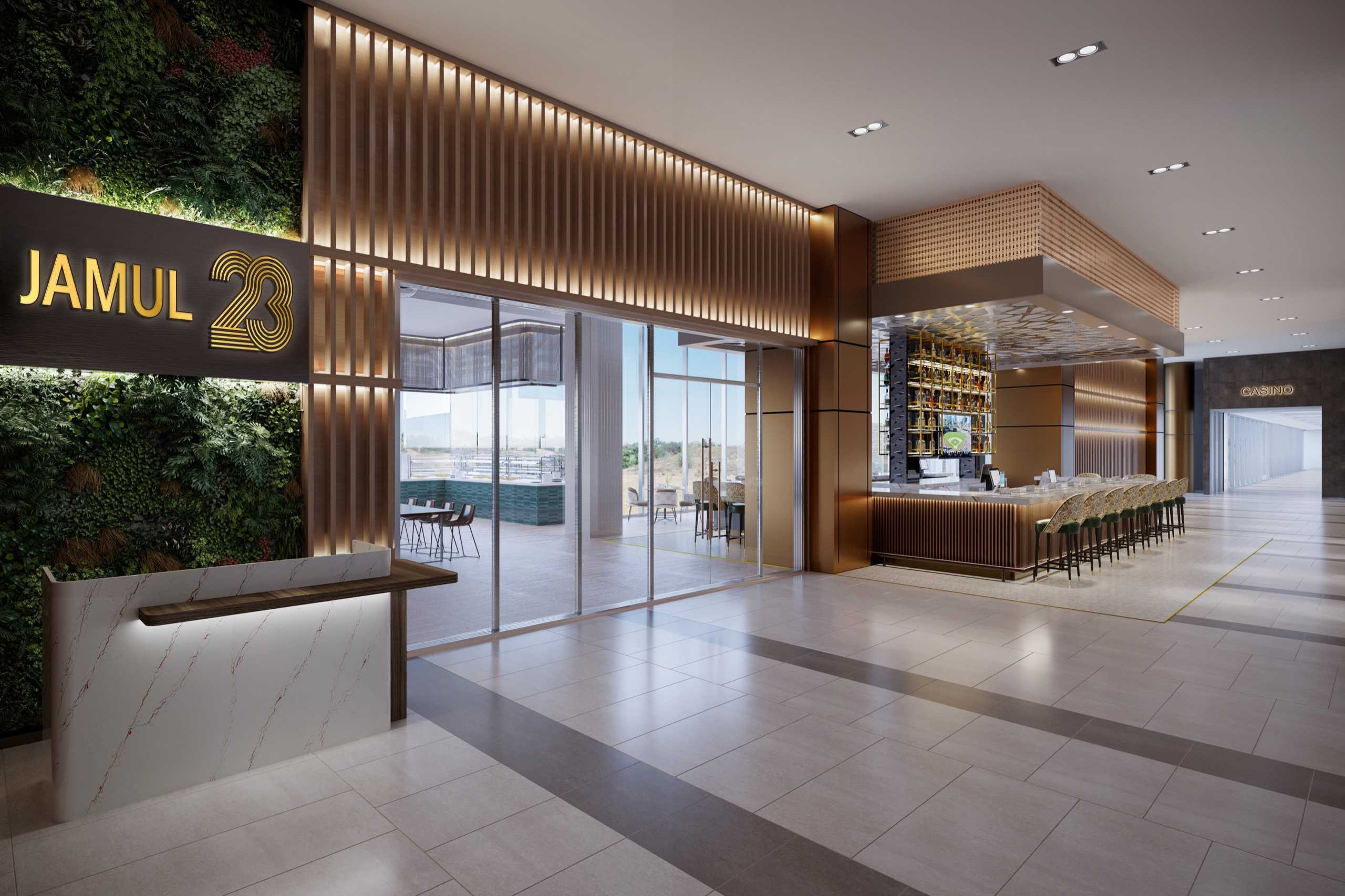 Hotel rendering - restaurant entrance