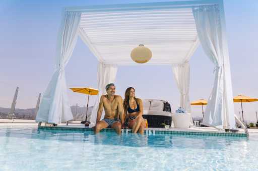 Guests at Jamul Starlite Pool Party