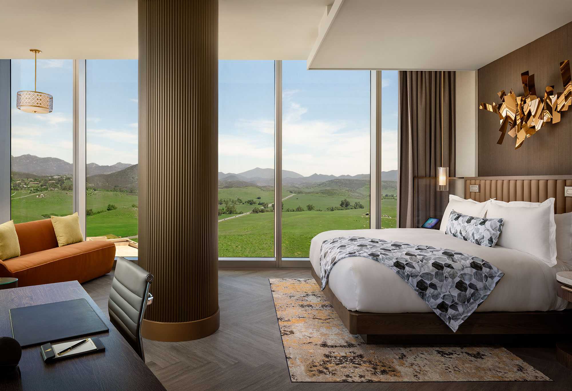 Jamul Casino Hotel Panoramic Room with views of rolling green hills