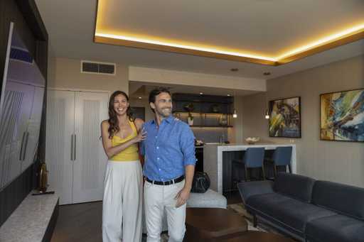 Couple entering their suite at Jamul Casino Resort