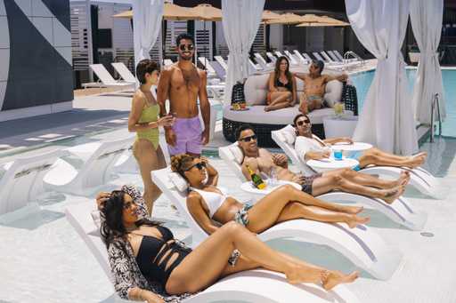 Guests at Jamul Starlite Pool Party
