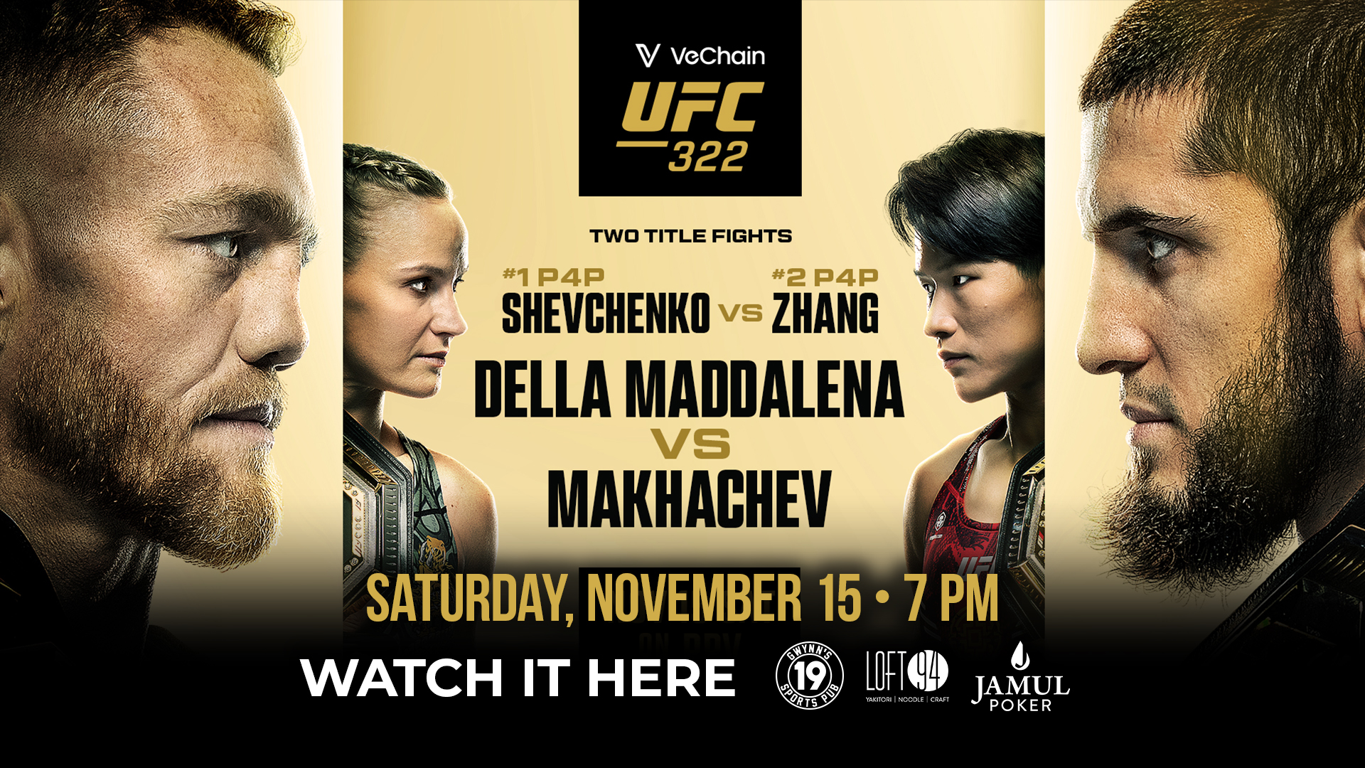 UFC 322: Della Maddalena vs. Makhachev at Jamul Casino Resort - November  15, 2025